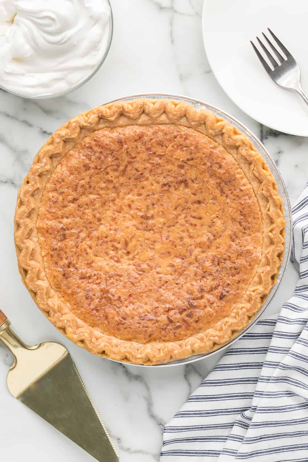 whole baked coconut pie