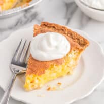 a slice of coconut pie
