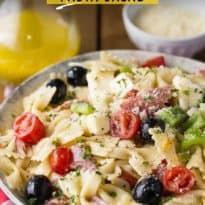 Italian Pasta Salad - Packed full of deliciousness, this pasta salad will be a hit at your summer gatherings!