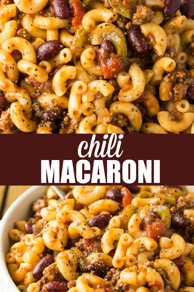 Chili Macaroni - Add some elbow noodles to your traditional chili! Your favorite comforting soup recipe is made even more filling with extra noodles in the beans, meat, and veggies.