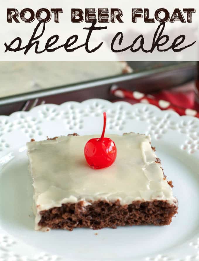 Root Beer Float Sheet Cake by Simply Stacie