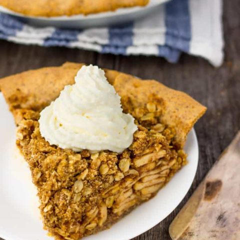 pie dish apple deep crumb topping