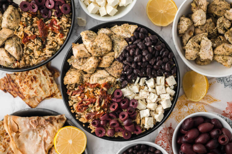 Mediterranean Chicken and Rice Bowl