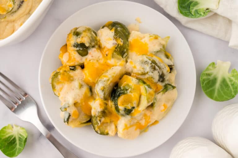 The recipe on a white plate.