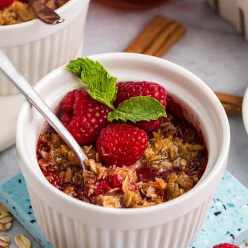 Individual Raspberry Desserts Individual Raspberry Crisp - Simply Stacie