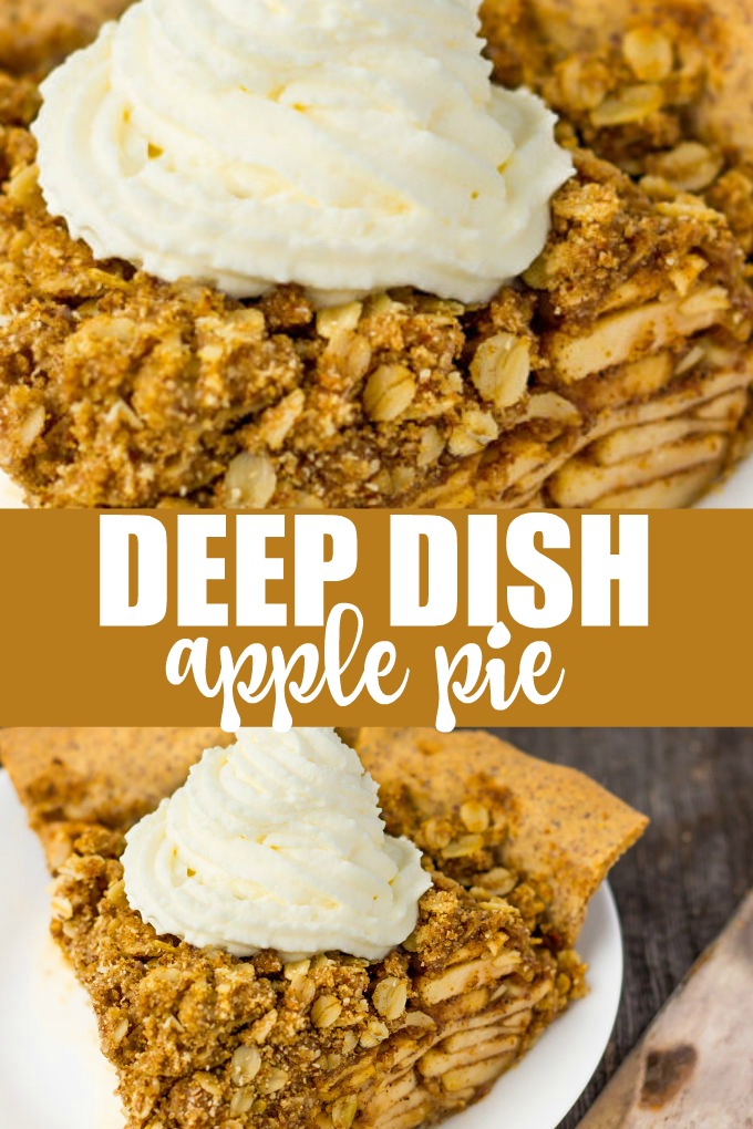 Deep Dish Apple Pie with Crumb Topping - The perfect fall dessert. This easy to make and 100% healthy dessert is made of 100% real food ingredients. It is gluten-free, vegan, dairy-free, flourless, egg-free and full of flavor!
