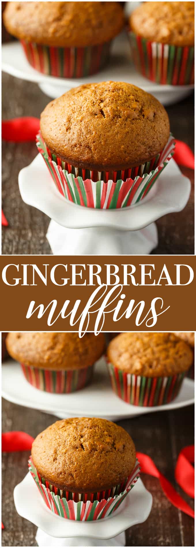 Gingerbread Muffins - Have a festive muffin for breakfast! These easy holiday muffins are sweet and spicy, perfect with coffee.