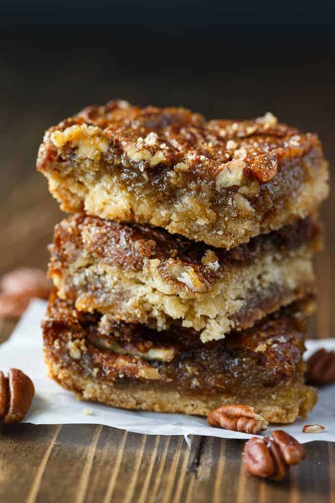 Maple Pecan Squares - So addicting! They are a cross between a butter tart and pecan pie. 