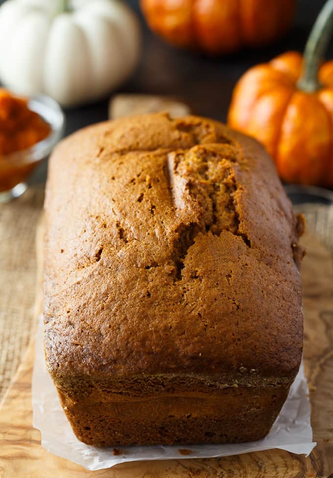 Pumpkin Ribbon Bread - Moist, delicious and packed full of pumpkin flavour. You'll love the decadent and creamy cheesecake filling inside every slice.