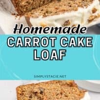 Carrot Cake Loaf pin image.