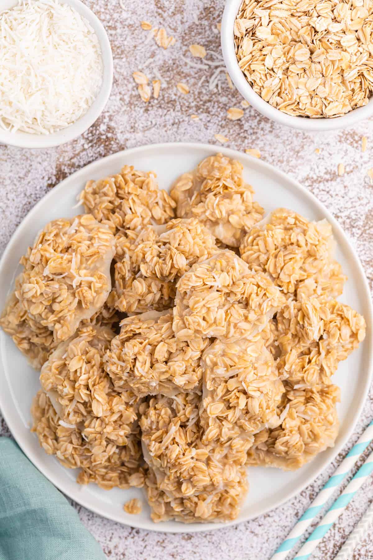 A plate of fiddle diddle cookies.