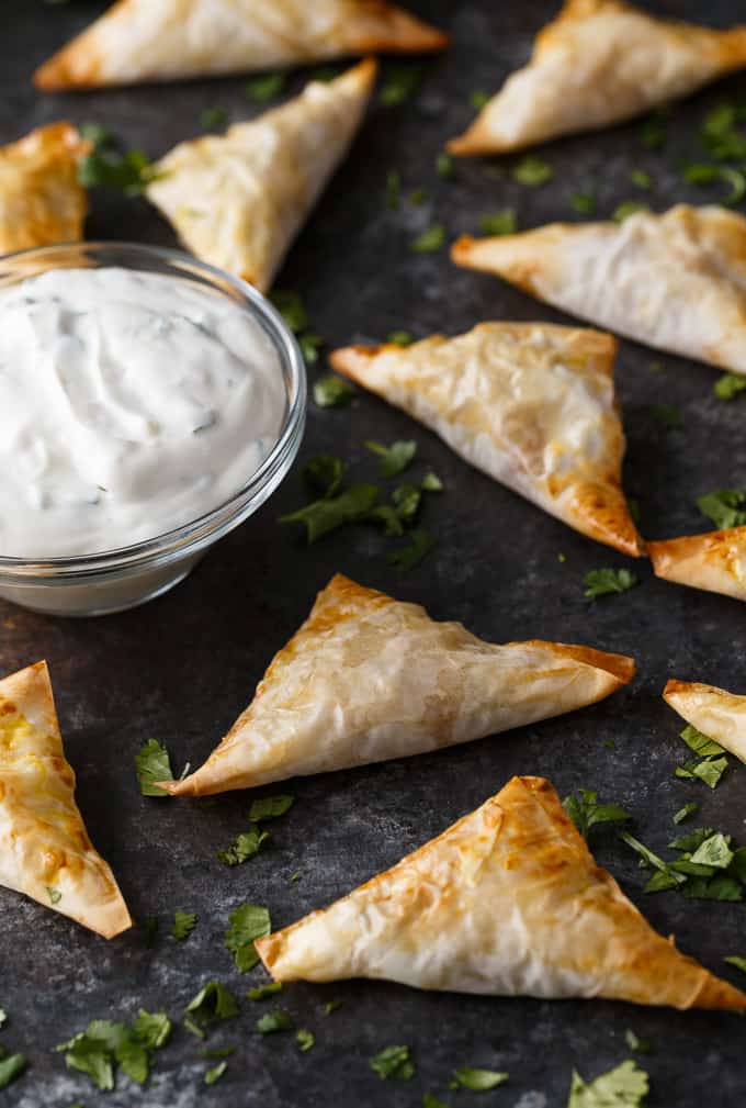 Avocado Toast Pockets - This brunch staple is wrapped in crispy phyllo dough for a new take on a trendy classic. Packed with corn, red onion, chili powder, and cilantro.