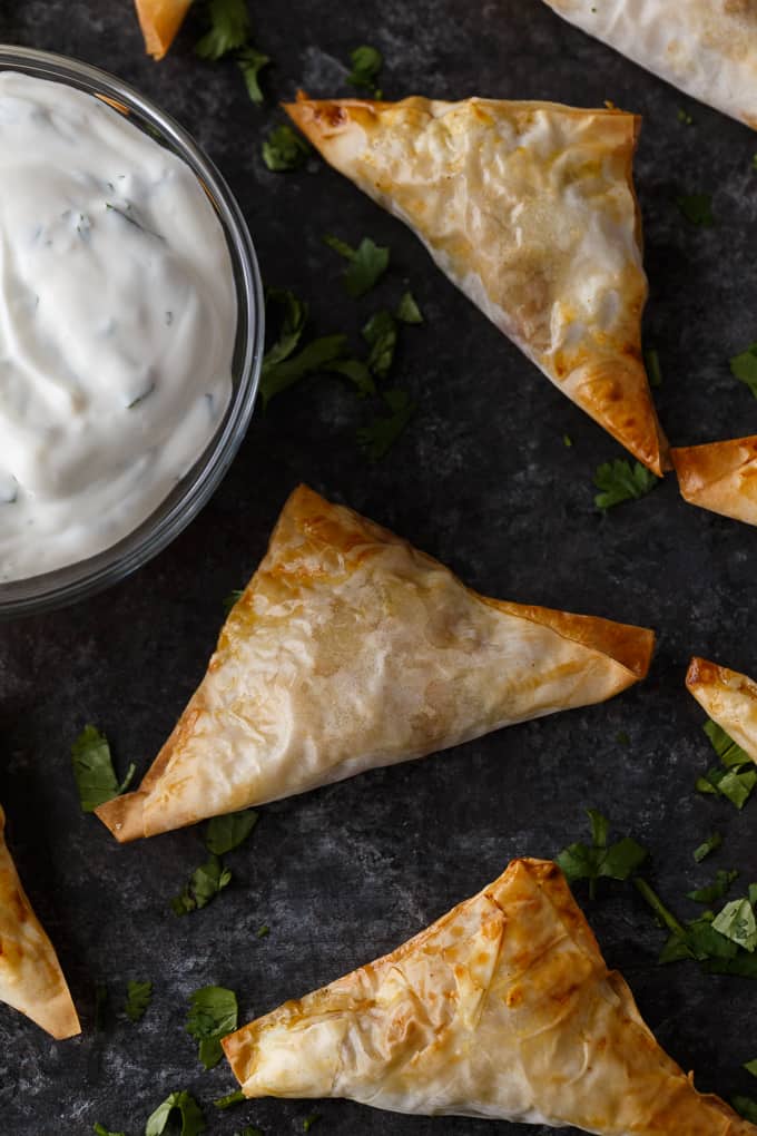 Avocado Toast Pockets - This brunch staple is wrapped in crispy phyllo dough for a new take on a trendy classic. Packed with corn, red onion, chili powder, and cilantro.