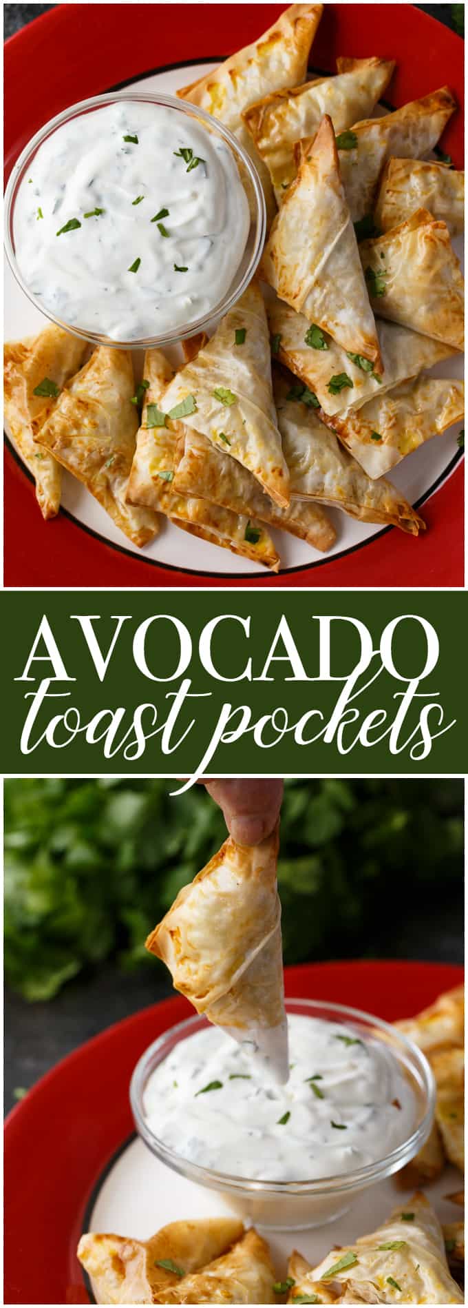 Avocado Toast Pockets - This brunch staple is wrapped in crispy phyllo dough for a new take on a trendy classic. Packed with corn, red onion, chili powder, and cilantro.