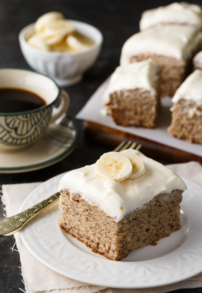 Best Banana Cake with Cream Cheese Frosting 