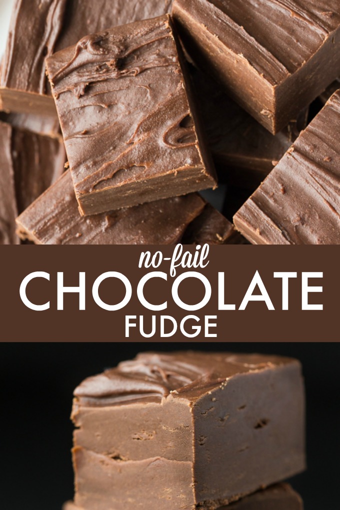 No-Fail Chocolate Fudge - The easiest fudge recipe! It's sweet, chocolatey and melts in your mouth.