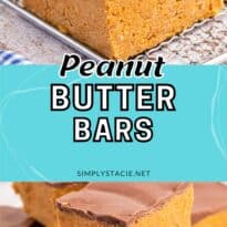 Peanut butter bar pin image.