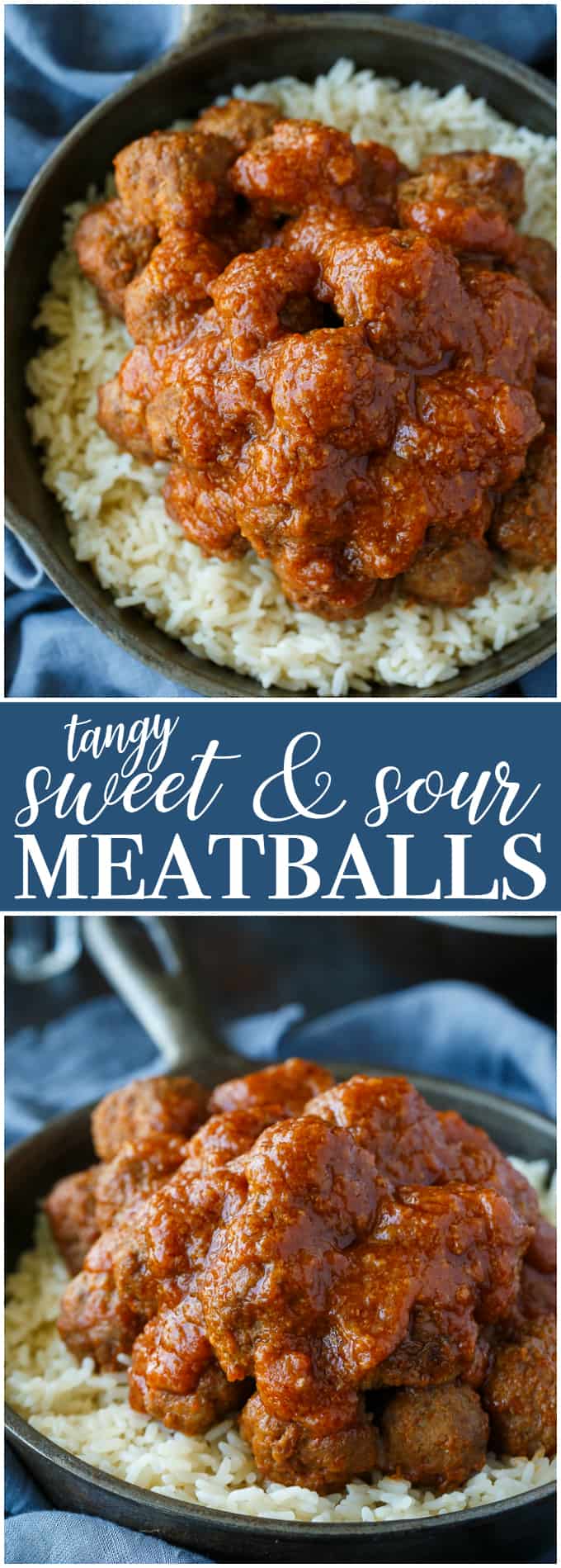 Tangy Sweet and Sour Meatballs - These delicious and freezer-friendly meatballs are simmered in a mouthwatering sauce for the easiest recipe ever! Serve over rice or on toothpicks for a tantalizing appetizer.