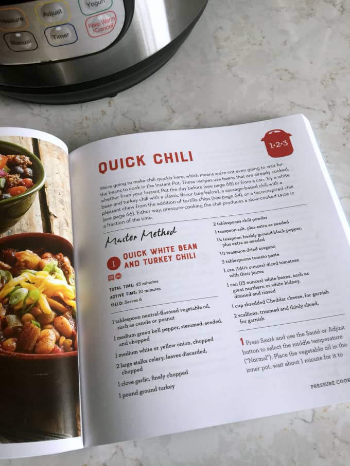 Quick White Bean & Turkey Chili – This Instant Pot chili is easy to make and so delicious! Find more Instant Pot recipes in the How to Instant Pot cookbook from Workman Publishing. #HowtoInstantPot #ad 