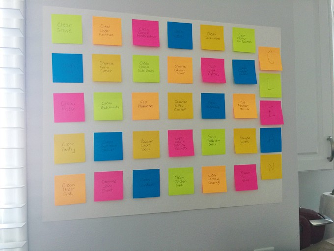 30 Day Cleaning Challenge - Get your home ready for the new year with this simple challenge made with Post-It ® Notes! 