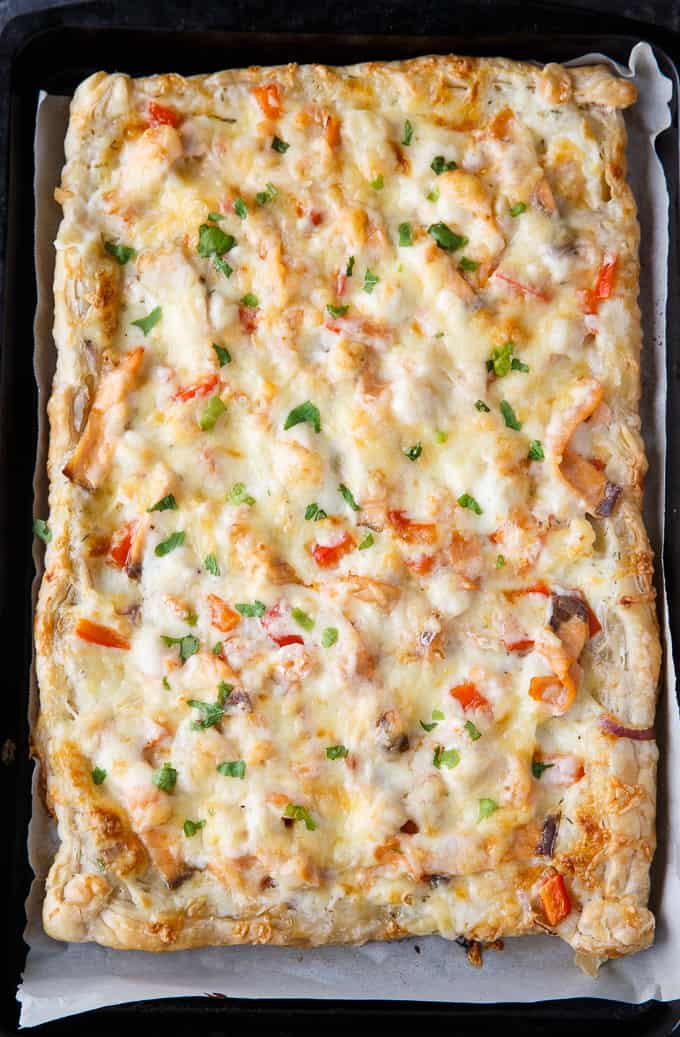 Festive Seafood Pizza - Simply Stacie