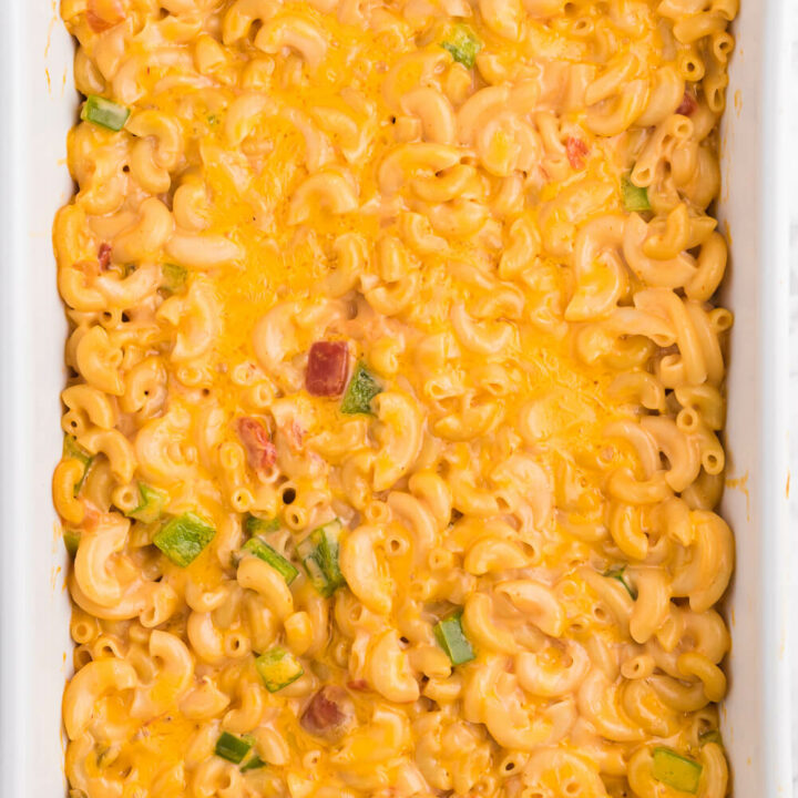 Salsa Macaroni & Cheese - Classic mac and cheese with a Tex Mex twist! Spice levels can be controlled by using medium or hot salsa, which is a great compliment to the cheesy, creamy sauce.