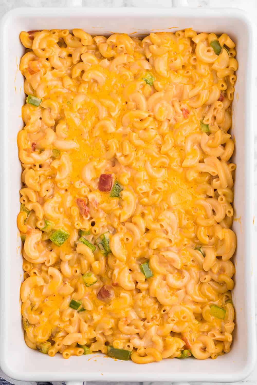 Salsa Macaroni & Cheese - Classic mac and cheese with a Tex Mex twist! Spice levels can be controlled by using medium or hot salsa, which is a great compliment to the cheesy, creamy sauce.