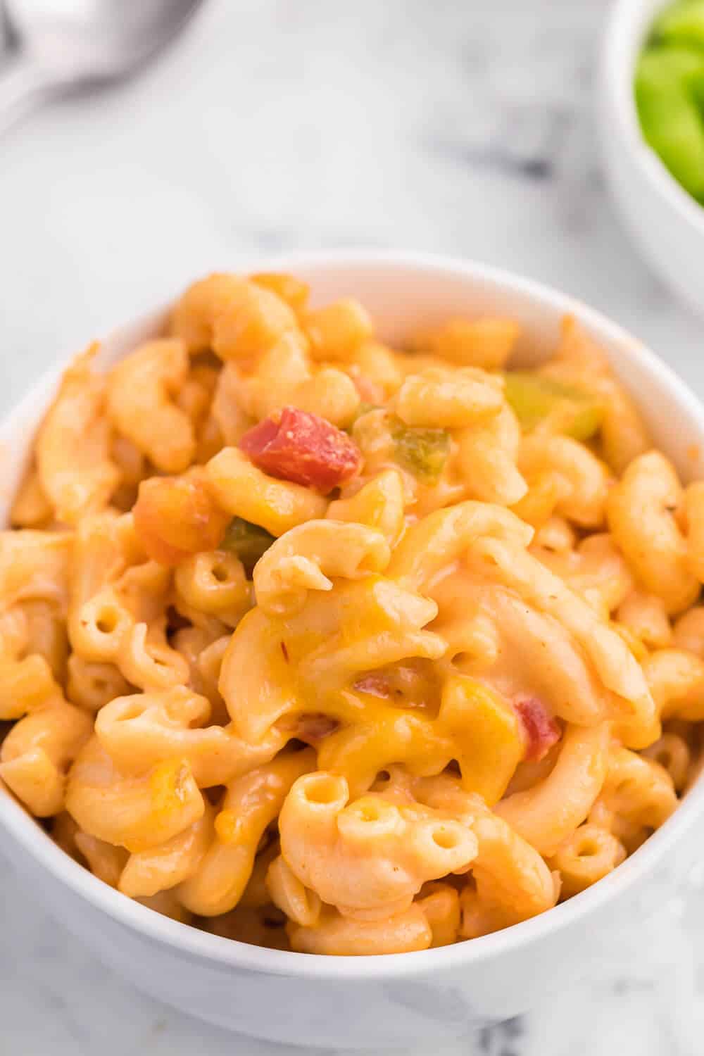 Salsa Macaroni & Cheese - Classic mac and cheese with a Tex Mex twist! Spice levels can be controlled by using medium or hot salsa, which is a great compliment to the cheesy, creamy sauce.