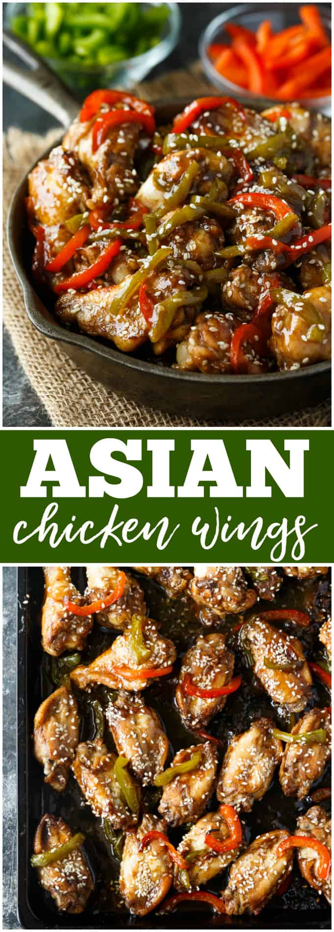 Asian Chicken Wings - Bring some zing to your tailgate or holiday party with this delicious appetizer! These wings are smothered in a homemade hoisin, sesame, and ginger sauce.