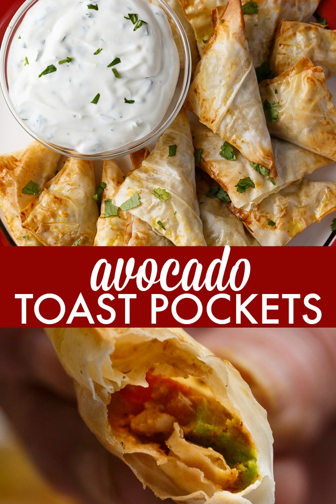 Avocado Toast Pockets - This brunch staple is wrapped in crispy phyllo dough for a new take on a trendy classic. Packed with corn, red onion, chili powder, and cilantro.