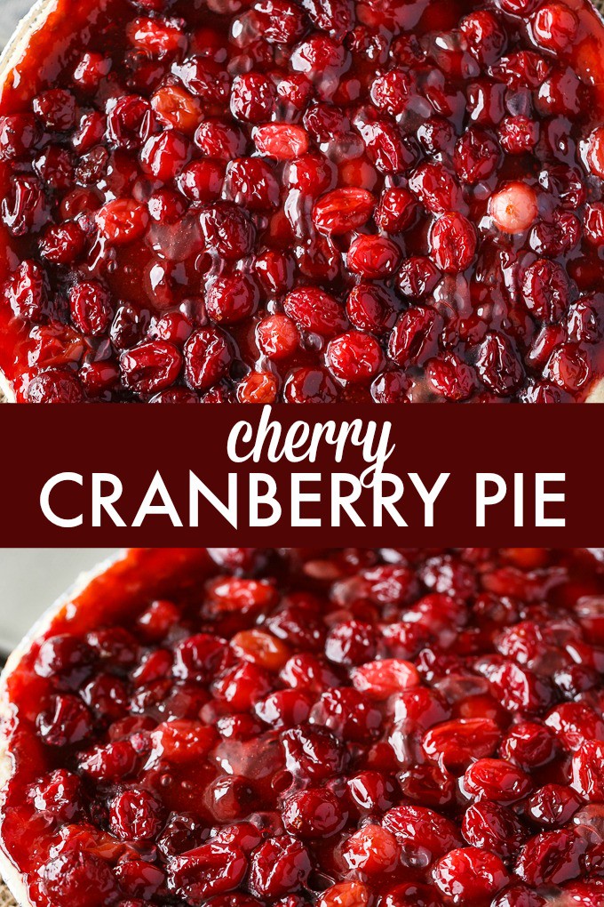 Cherry Cranberry Pie - A beautiful holiday dessert for any spread! Just five ingredients in this decadent and tart treat.