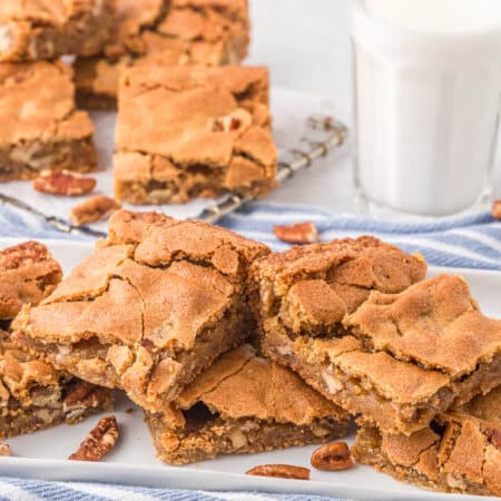 Butterscotch Blondies on a platter.