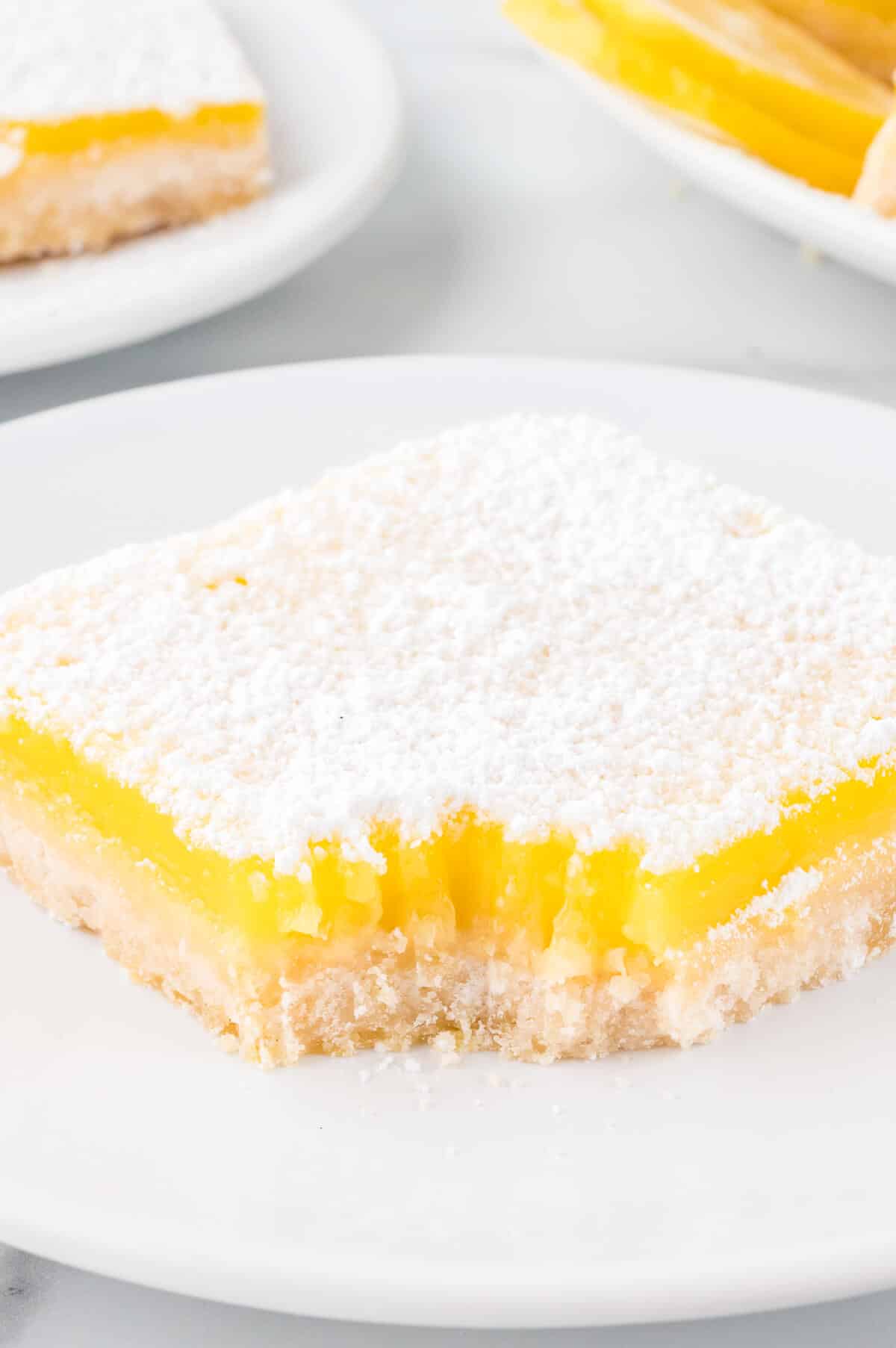 The recipe on a plate with a bite out of it.
