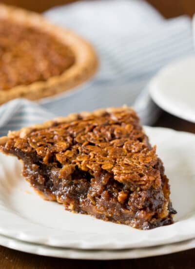 Oatmeal Pie - Old-fashioned dessert alert! A sweet, decadent pie topped with crunchy oats.