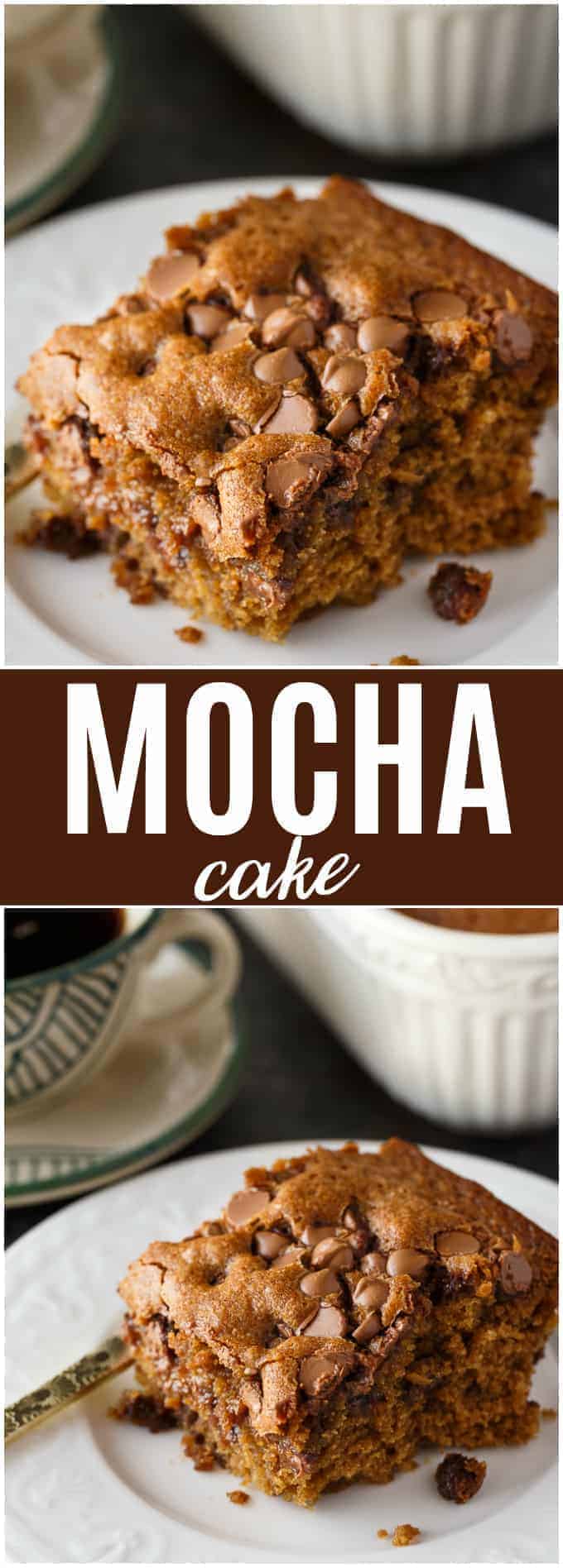 Mocha Cake - Serve with coffee or tea. It's wonderfully moist and delicious with hints of chocolate and coffee flavours.