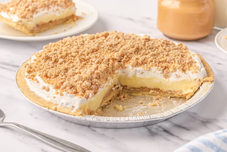 A pie with a slice out of it.