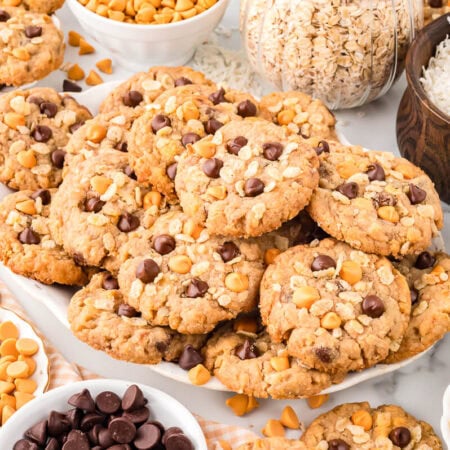 The cookies on a platter.