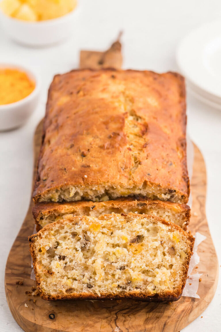 Pineapple Cheese Bread - This quick bread recipe reminds me of a Pineapple Cheese Salad my great grandmother used to make. 