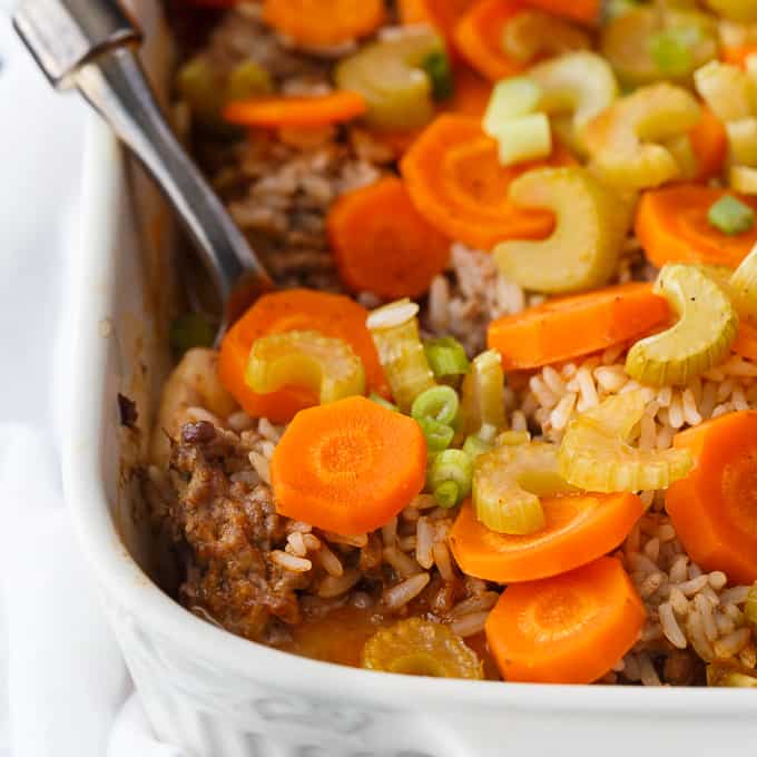 Shipwreck Casserole - The kind of meal grandma used to make! This layered casserole is stick to your bones delicious.
