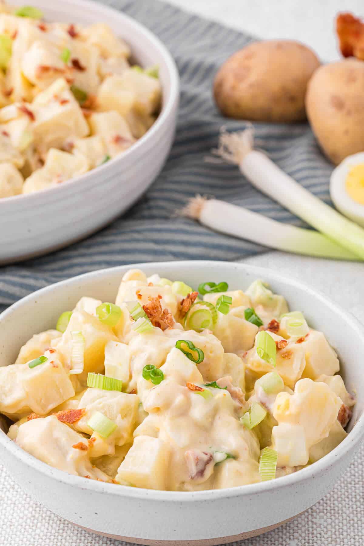 Dutch potato salad in a bowl.