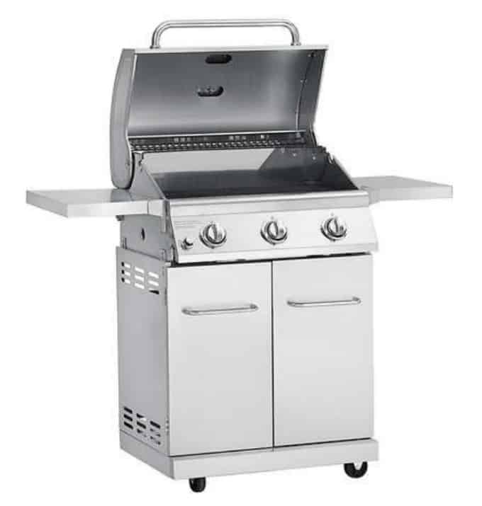 Propane grill with a cover