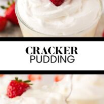 Cracker pudding collage pin.