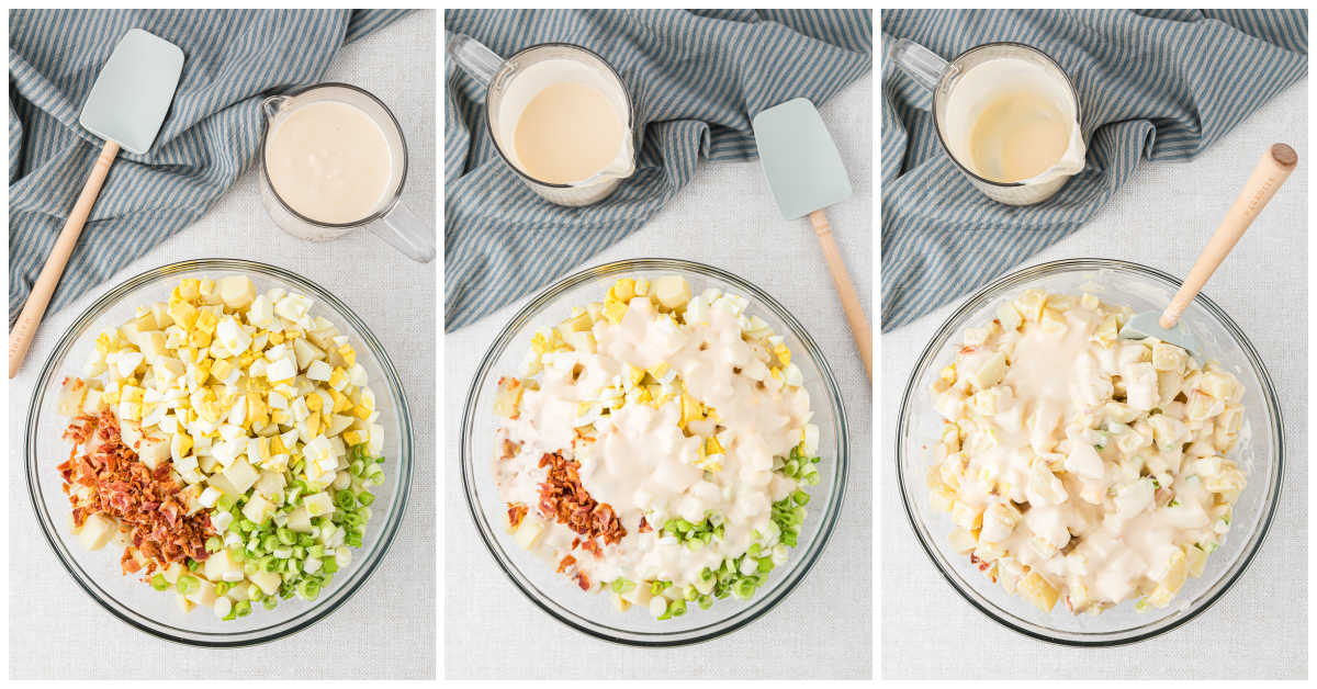 Steps to make Dutch potato salad.