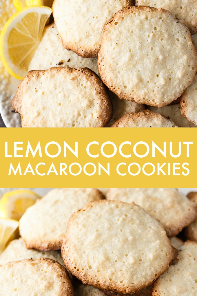 Lemon Coconut Macaroon Cookies - Light and crisp on the outside. Soft and chewy on the inside. This easy cookie recipe tastes like heaven.