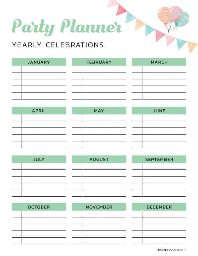 9 Free Party Planning Printables to Keep You Organized - This handy Party Planning Kit includes everything you need to plan the best party ever. Save your sanity and PLAN ahead!