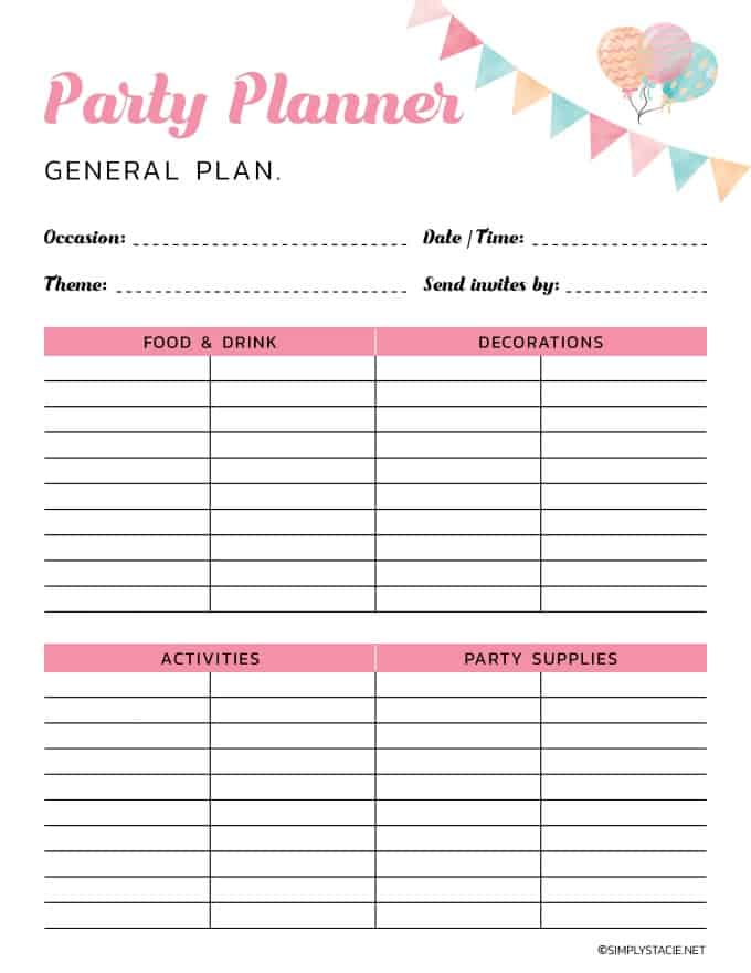 9 Free Party Planning Printables to Keep You Organized - This handy Party Planning Kit includes everything you need to plan the best party ever. Save your sanity and PLAN ahead!