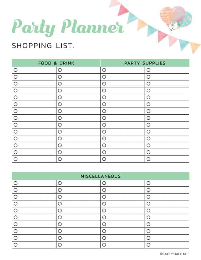 9 Free Party Planning Printables to Keep You Organized - This handy Party Planning Kit includes everything you need to plan the best party ever. Save your sanity and PLAN ahead!