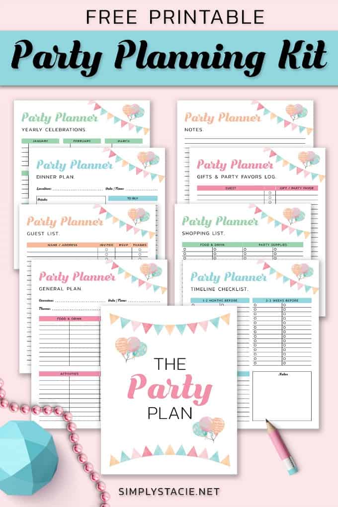 9 Free Party Planning Printables to Keep You Organized - Simply Stacie