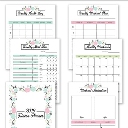 2019 Fitness Planner Free Printable