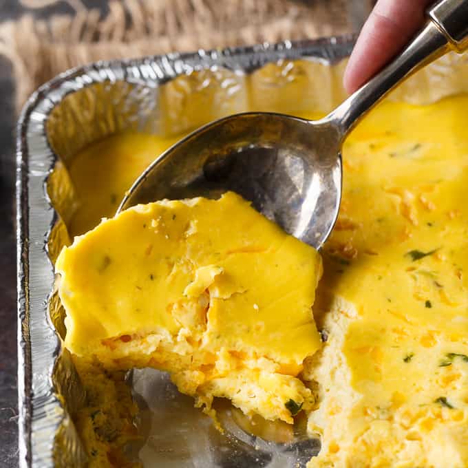 BBQ Eggs - A delicious camping breakfast! So easy to make and tastes delicious. Creamy, cheesy and full of flavour!